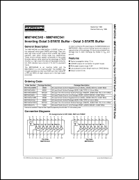 Click here to download MM74HC540MTC Datasheet