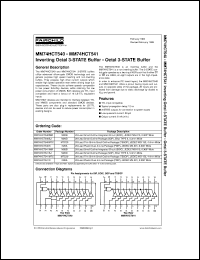 Click here to download MM74HCT540SJ Datasheet