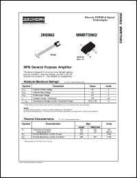 Click here to download MMBT5962 Datasheet