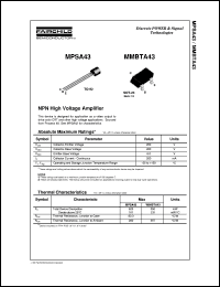 Click here to download MPSA43 Datasheet