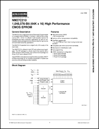 Click here to download NM27C210Q150 Datasheet