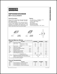 Click here to download SSS4N60 Datasheet