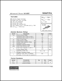 Click here to download SSS6N70 Datasheet
