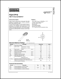 Click here to download FQA17P10 Datasheet