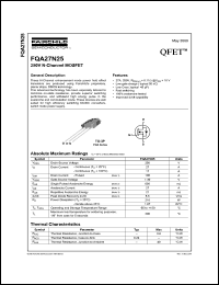 Click here to download FQA27N25 Datasheet