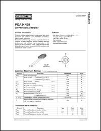 Click here to download FQA34N25 Datasheet