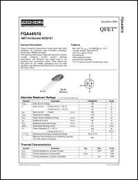 Click here to download FQA44N10 Datasheet