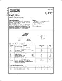 Click here to download FQAF12P20 Datasheet