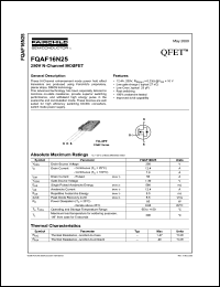 Click here to download FQAF16N25 Datasheet