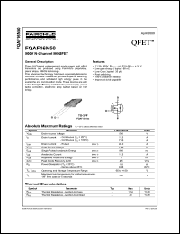 Click here to download FQAF16N50 Datasheet