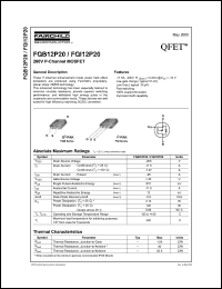 Click here to download FQB12P20TM_SB82075 Datasheet