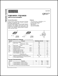 Click here to download FQB14N30 Datasheet