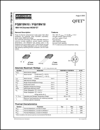 Click here to download FQB19N10 Datasheet