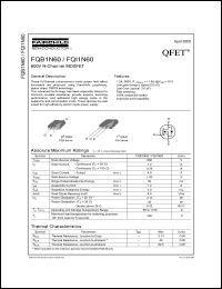 Click here to download FQB1N60 Datasheet