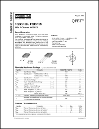 Click here to download FQB3P50 Datasheet
