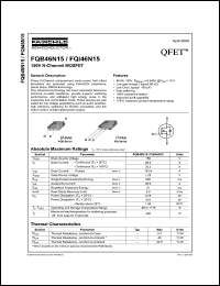 Click here to download FQB46N15 Datasheet