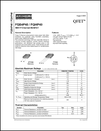Click here to download FQB4P40 Datasheet
