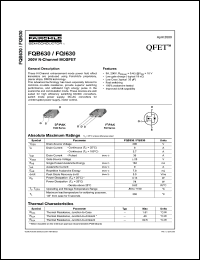 Click here to download FQB630 Datasheet