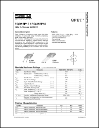 Click here to download FQD12P10 Datasheet