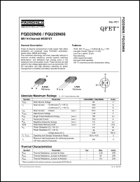 Click here to download FQD20N06 Datasheet