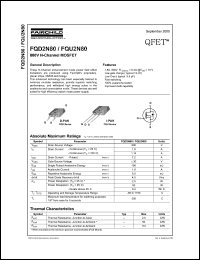 Click here to download FQU2N80 Datasheet