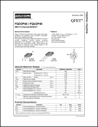 Click here to download FQD2P40 Datasheet
