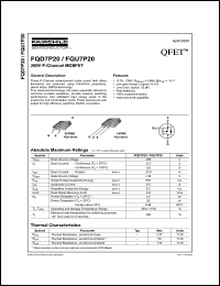 Click here to download FQD7P20 Datasheet