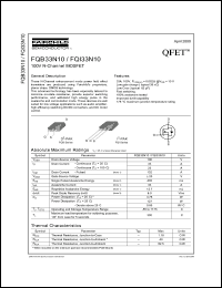 Click here to download FQI33N10 Datasheet