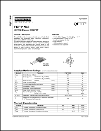 Click here to download FQP11N40 Datasheet