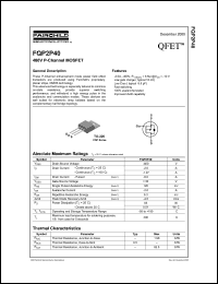 Click here to download FQP2P40 Datasheet