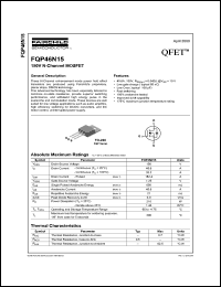 Click here to download FQP46N15 Datasheet