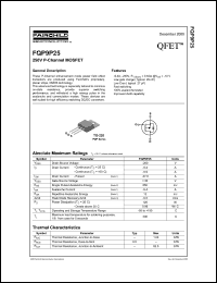 Click here to download FQP9P25 Datasheet