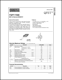 Click here to download FQPF17N08 Datasheet