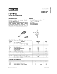 Click here to download FQPF4P25 Datasheet
