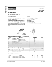 Click here to download FQPF70N10 Datasheet