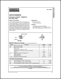 Click here to download HUFA75429D3ST Datasheet