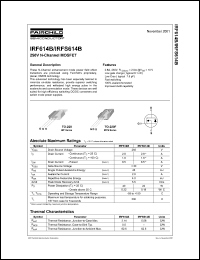 Click here to download IRF614B_FP001 Datasheet