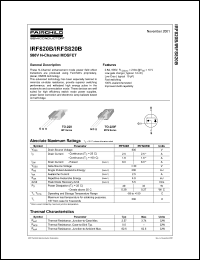Click here to download IRFS820 Datasheet