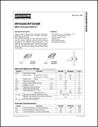 Click here to download IRF840 Datasheet