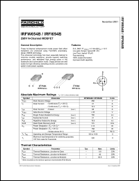 Click here to download IRFW654BTM_FP001 Datasheet