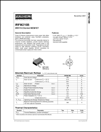 Click here to download IRFM210BTF_FP001 Datasheet