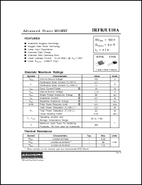 Click here to download IRFR110A Datasheet