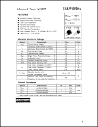 Click here to download IRLW520ATM Datasheet