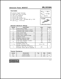 Click here to download IRLS530A Datasheet