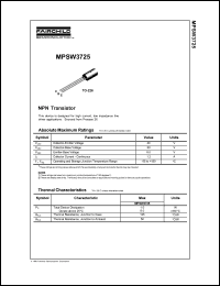 Click here to download MPSW3725 Datasheet