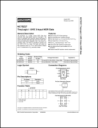 Click here to download NC7SZ27 Datasheet