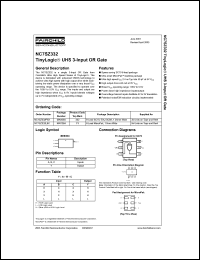 Click here to download NC7SZ332 Datasheet