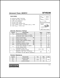 Click here to download SFH9240 Datasheet