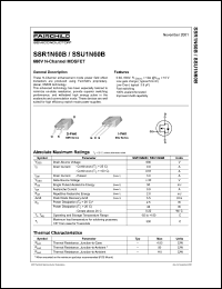 Click here to download SSR1N60 Datasheet