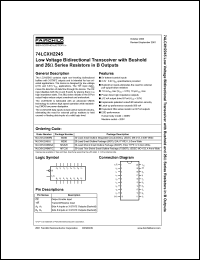 Click here to download 74LCXH2245 Datasheet